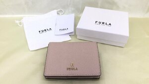 キングラム[23] -3113- ■ FURLA/フルラ ■ 二つ折り財布 [WP00304 ARE000 2718S] ベージュピンク ※箱付き・中古品 @I345