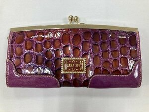 キングラム[01]ANNA SUI アナスイ 長財布 がま口 エナメル 型押し【送料無料】J032