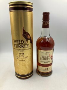 キングラム[54]ワイルドターキー12年 筒缶付き 旧ボトル 旧ラベル WILDTURKEY バーボンウイスキー 750ml/50.5%[送料無料]＠2779