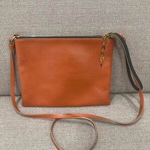 キングラム[60] MARNI マルニ ショルダーバック ミニバッグ レディース グレー×赤茶色 中古 送料無料の画像2