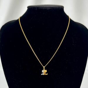 [F0401]Courreges Courreges necklace accessory Gold rhinestone lady's 