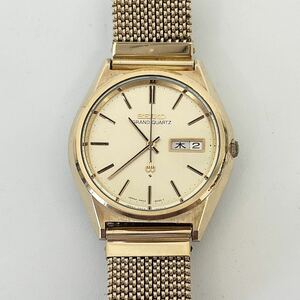 [H0511]SEIKO Seiko Grand quartz day date wristwatch operation not yet verification 