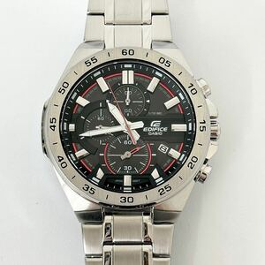 [M0524]CASIO EDIFICE Casio Edifice wristwatch black face men's metal watch EFR-564 immovable operation not yet verification 