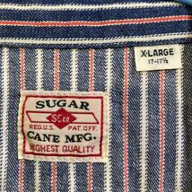 シュガーケーンSUGAR CANE ストライプ ワークシャツ SC37927マチ XL 東洋フリーホイラーズ マッコイ ウエアハウス ウエストライド_画像2