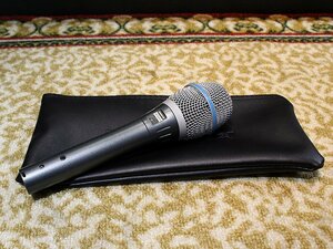 1円スタート SHURE BETA87A ボーカル用コンデンサーマイク 臨場感のあるクリアなサウンド 幅色い周波数特性と、高域の伸びが特徴。