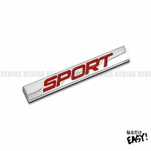 今だけ送料0円 SPORT プレート エンブレム ステッカー カスタム レッド