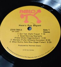 【3,000円からのスタート】★オリジナルPABLO盤★Ray Bryant／Here's★70年代、ピアノトリオの隠れ名盤。ブルージーな雰囲気が最高 !_画像4