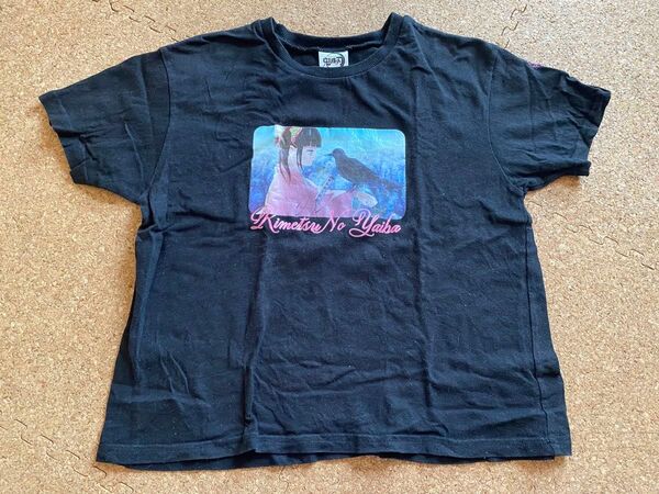 140サイズ 鬼滅の刃 Tシャツ 栗花落カナヲ 黒