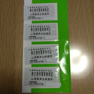 山陽電鉄☆株主優待電車乗車証☆２０２４年５月末日まで有効