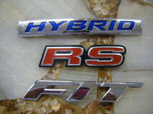 平成24年 フィット fit ハイブリッド RS DAA-GP4 純正　RS ハイブリッド FIT　エンブレム セット