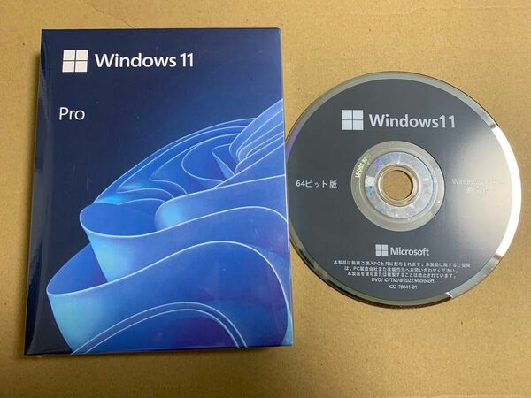 純正のWindows 11Pro（64bit） 日本語版DVDディスク、正規品プロダクトキー1pc分