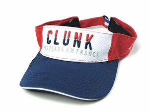 CLUNK クランク バイザー トリコロール 男女兼用 フリーサイズ 55～60cm ゴルフ 帽子 【新品未使用品】 ◆アウトレット◆