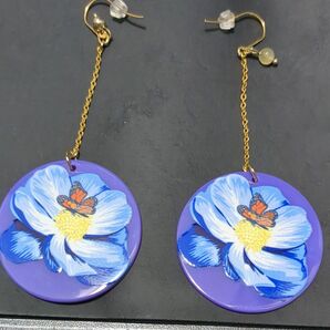 ハンドメイド花々 ピアス