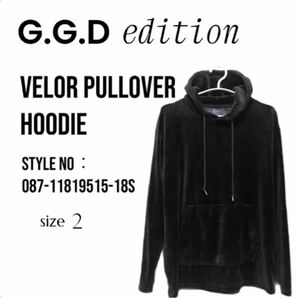 G.G.D edition ベロア プルオーバーパーカー