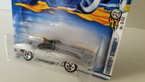 【ホットウィール】　CORVETTE STINGRAY コルベット　スティングレイ　シルバー　 HOT WHEELS　