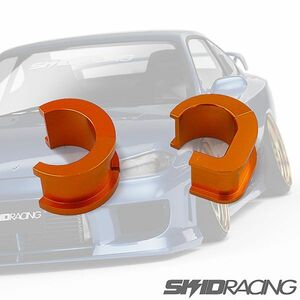 切れ角アップ 車に必須! S14 S15 逆関節防止 オフセット ステアリング ラック アルミ ブッシュ シルビア ラックカラー :19 D1