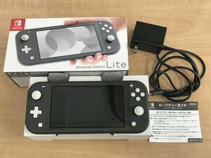 66226 動作確認済 Nintendo Switch ニンテンドースイッチ 本体 任天堂 ゲーム Lite ライト グレー HDH-001 箱付