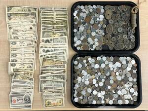 古銭 古紙幣 大量おまとめ 硬貨：約3.4Kg + 紙幣 約130枚 硬貨 札 穴銭 天保通宝 寛永通宝