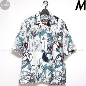 M 新品 23SS WACKOMARIA GHOST IN THE SHELL HAWAIIAN SHIRT ワコマリア 攻殻機動隊 ハワイアン シャツ アロハ 半袖 GITS-WM-HI04 白 総柄