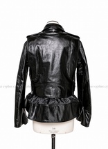 3 新品 22AW sacai schott Leather Blouson ブラック サカイ ショット レザー ブルゾン ライダース ジャケット ワンスター ドッキング 黒_画像8