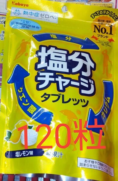 塩分チャージ タブレッツ　塩レモン味 120粒 (kabaya)