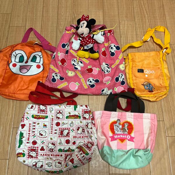 子供用バック 女の子 まとめ売り ミニー ドキンちゃん キティ QOO marketO 保冷バッグ リュック
