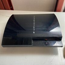 UTt611 PS3 本体 セット 20GB ブラック SONY PlayStation3 CECHB00 通電のみ確認 現状品 プレステ3 _画像2