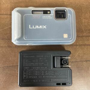 UTs317 【動作品】 Panasonic パナソニック LUMIX DMC-FT20 コンパクトデジタルカメラ ブラック シリコンカバー バッテリー 充電器