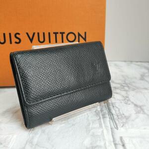 【鑑定品】Louis Vuitton ルイヴィトン 6連キーケース キーホルダー ミュルティクレ タイガ ブラック レディース メンズ