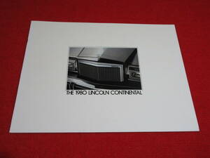 * FORD LINCOLN CONTINENTAL 1980 Showa era 55 catalog *