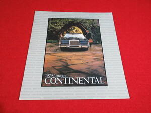 * FORD LINCOLN CONTINENTAL 1979 Showa era 54 large size catalog *