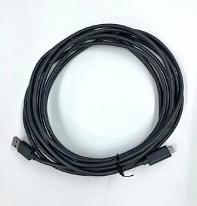 YXS771★中古品★Logi USBケーブル USB Type A（オス）－USB Type C（オス）5ｍ