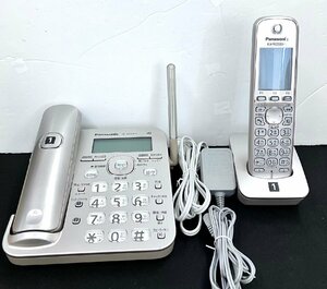 YM0204* secondhand goods *Panasonic Panasonic cordless telephone machine VE-GD53DL series parent machine (VE-GD53-N) + cordless handset (KX-FKD503-N) set operation verification ending 