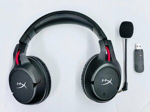 YM0227★中古品★Kingston HyperX Cloud FlightゲーミングヘッドセットHX-HSCF-BK (3500225-001-A01LF) ワイヤレス