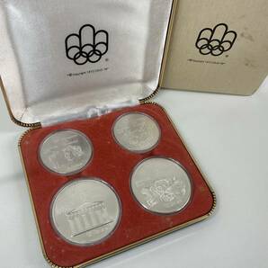 希少 カナダ 1976年 モントリオールオリンピック 10ドル 5ドル 銀貨 硬貨4枚 ケース付【8607】の画像1