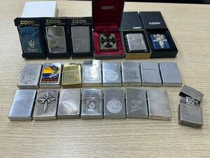 ＃9241Cr【コレクター必見】☆★Zippo / ジッポー ライター 22点 おまとめ 現状品 ジャンク 着火未確認 中古 喫煙具 シルバーカラー 他★☆