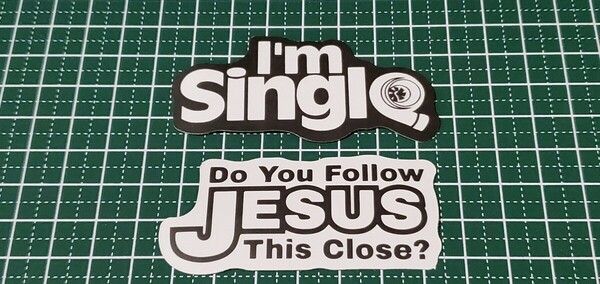 防水 カーステッカー バイクステッカー スマホステッカー シール 面白 ジョーク jesus singl