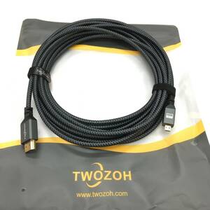 【1円オークション】 Twozoh Micro HDMI to HDMI ケーブル 2M マイクロタイプDオス - HDMI タイプAオス ハイスピード TS01B001794