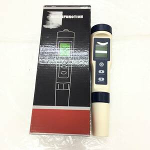 [1 jpy auction ] Socpuro water quality measuring instrument pH/TDS/EC/ salt minute / temperature water quality tester 5in1 0.01~14.0pH measurement possibility multifunction TS01B001892