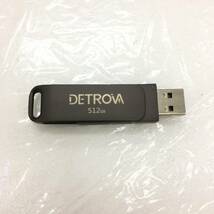 【1円オークション】 DETROVA USBメモリ 512GB 2in1 USB&Type-C メモリー フラッシュメモリ 外付け 小型 360度回転式 スマホ用 TS01B001928_画像1