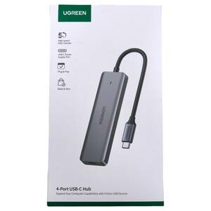 【1円オークション】UGREEN USB-Cハブ 4ポート Type-C USB3.0 拡張 60cmケーブル セルフパワー バスパワー対応 給電用ポート付き ARM0142