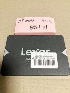 AK0012【中古動作品】Lexar 内蔵 SSD 512GB /SATA 2.5インチ動作確認済み 使用時間6551H