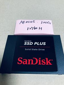 AK0005[ б/у рабочий товар ]SunDisk встроенный SSD 120GB /SATA 2.5 дюймовый рабочее состояние подтверждено время использования 12760H