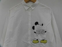 ZARA × Disney ザラ ディズニー ZARA Girls ザラ ガールズ ミッキー プリント 長袖シャツ 女の子用 キッズ ホワイト 白 サイズ13/14 164cm_画像2