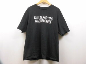 定価10,450円 日本製 WACKO MARIA ワコマリア GUILTY PARTIES ギルティパーティ 23SSE-WMT-WT01 半袖Tシャツ ロゴ トップス ブラック 黒 M