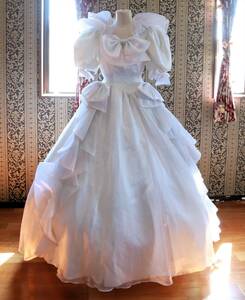 BELLROAD高級ウエディングドレス9号11号M～Lサイズ☆アンティークドレス舞台衣装