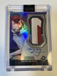 5枚限定! マチャド 2023 Topps Dynasty Baseball World Baseball Classic Autographed Patch Manny Machado 直筆 サイン auto WBC panini