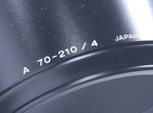 【Y99】レンズフード A 70-210 / 4 ( MINOLTA AF 70-210mm F4 用 ) 金属タイプ