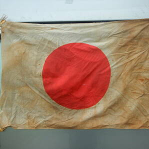 アンティーク 戦前 戦中 日の丸 国旗 旗 日章旗 綿生地 96×69cm フラッグ 戦勝祝い 出征祝い 日本軍 陸軍 海軍 大日本帝国 当時もの 