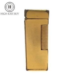 1 иен старт Dunhill Dunhill ролик тип газовая зажигалка тонкий квадратное Gold Logo Швейцария производства курение . сигареты дым . товары надеты огонь не проверка 